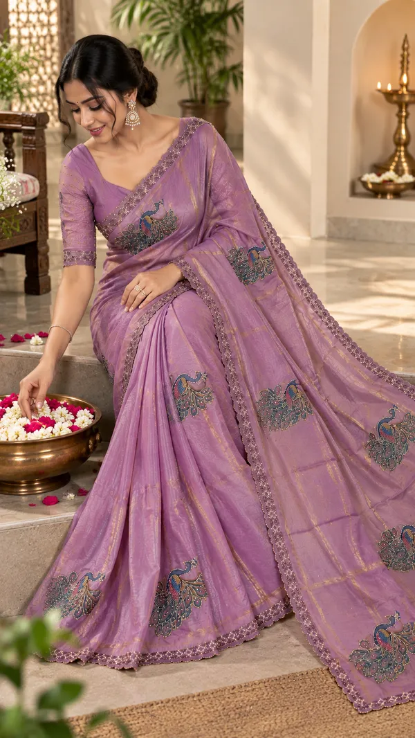 Purple_Georgette_Embroidered_Saree_For_Women