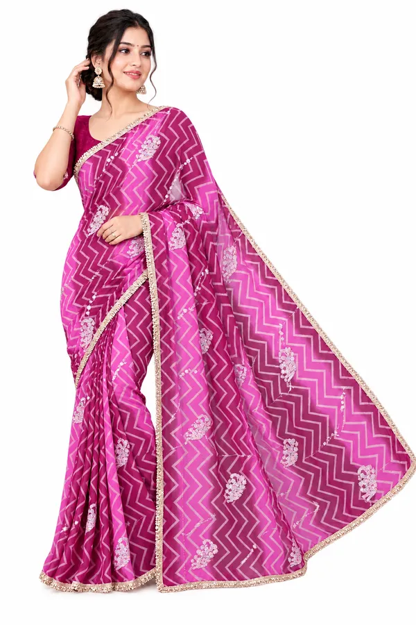 Pink_Chiffon_Multi-Colour_Print_Thread_Embroidered_Saree_For_Women
