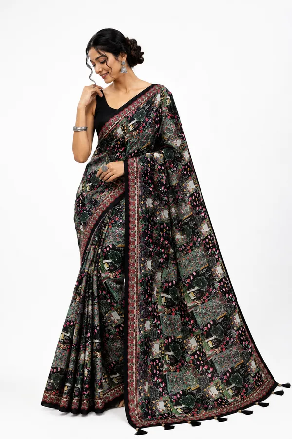 Black_Printed_Ethnic_Saree_For_Women