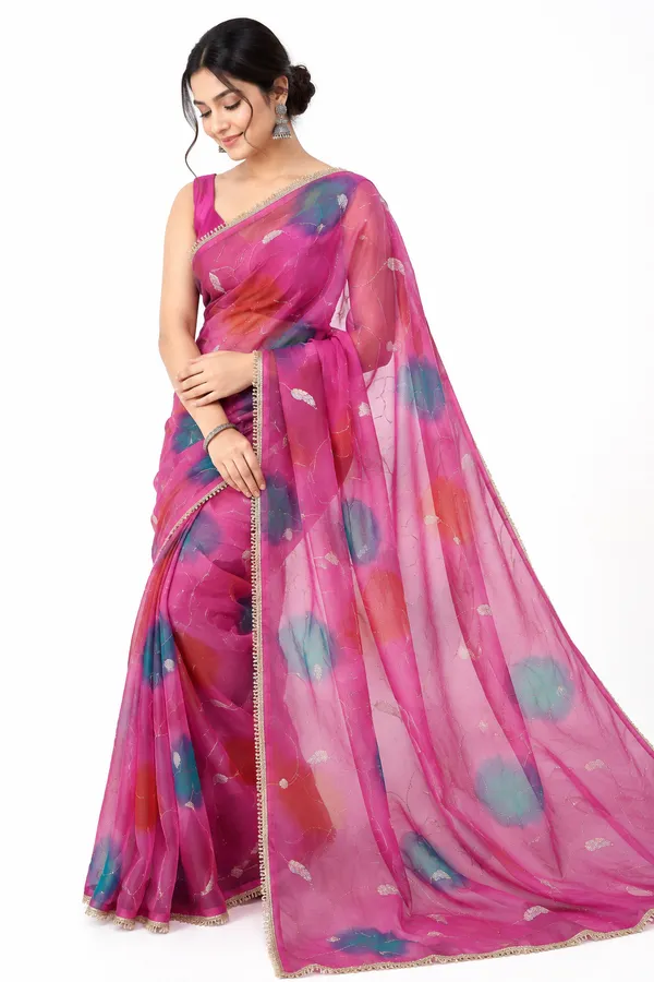 Pink_Printed_Saree_For_Women