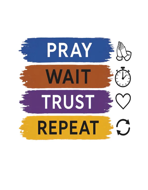 White_Cotton_Pray_Wait_Trust_Repeat_Graphic_T-Shirt_For_Unisex