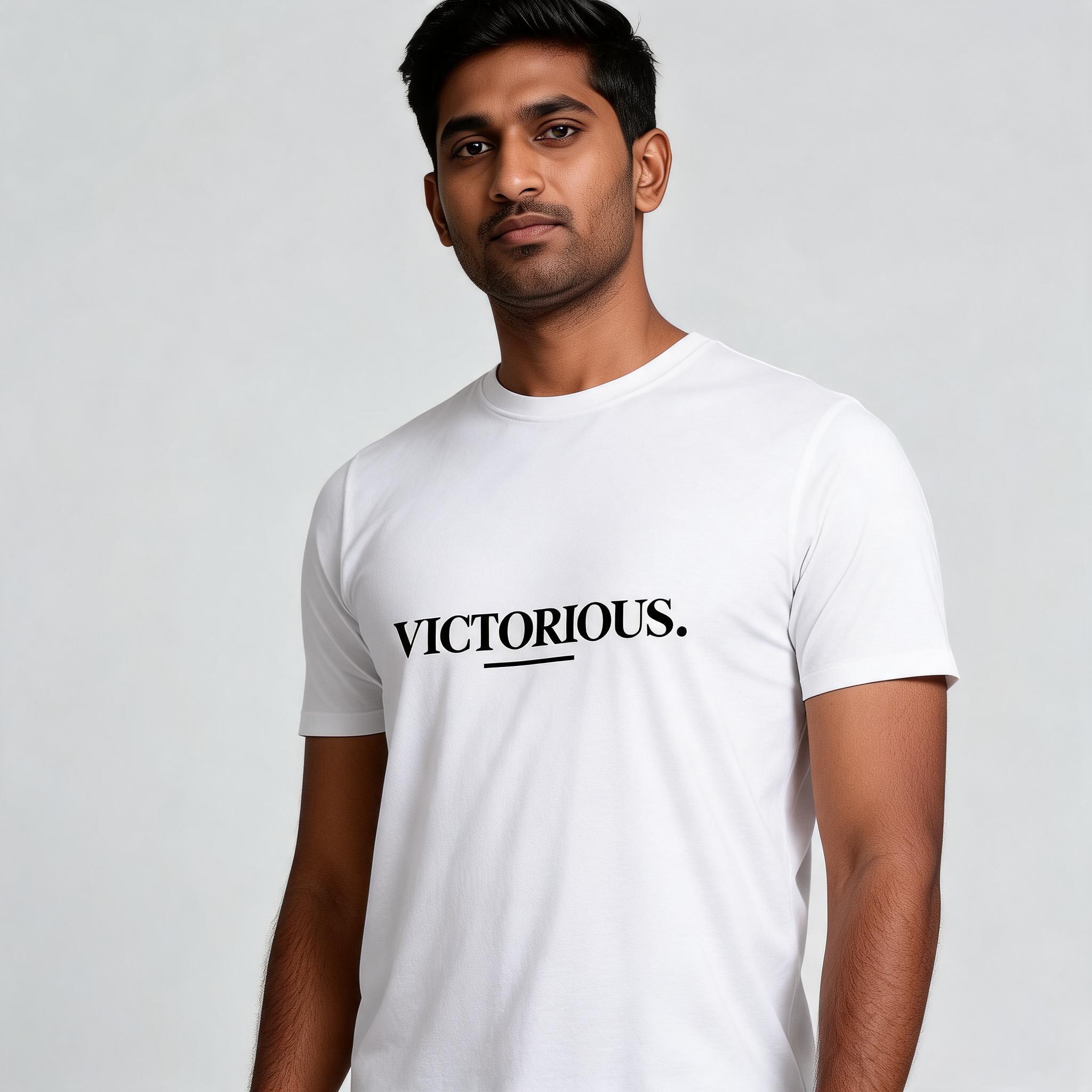 White_Cotton_Victorious_Graphic_Print_T-Shirt_For_Unisex