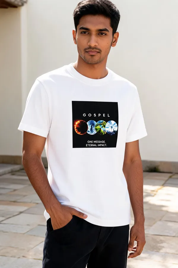 White_Cotton_Gospel_Graphic_T-Shirt_For_Unisex