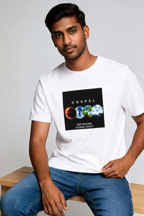 White_Cotton_Gospel_Graphic_T-Shirt_For_Unisex