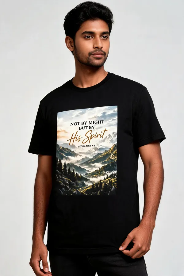 Black_Cotton_Holy_Spirit_Graphic_Print_T-Shirt_For_Unisex