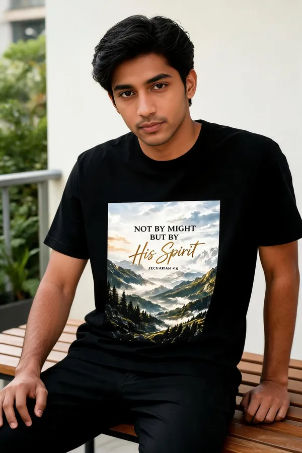 Black_Cotton_Holy_Spirit_Graphic_Print_T-Shirt_For_Unisex