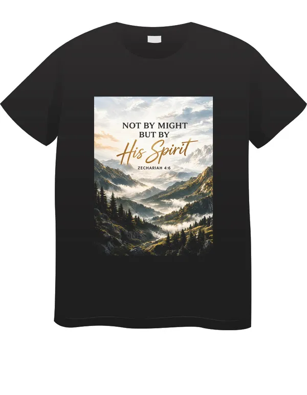 Black_Cotton_Holy_Spirit_Graphic_Print_T-Shirt_For_Unisex