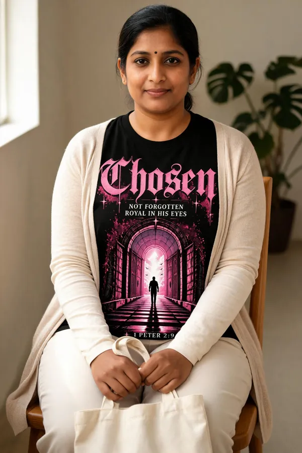 Black_Cotton_Chosen_Graphic_Print_T-Shirt_For_Unisex