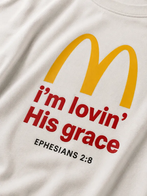 White_Cotton_I'm_Loving_His_Grace_Printed_T-Shirt_For_Men