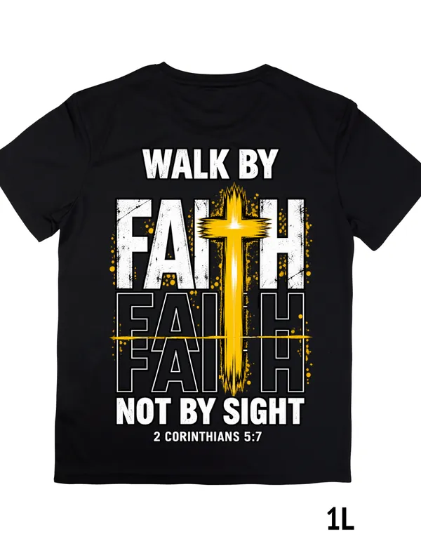 Black_Cotton_Walk_By_Faith_Graphic_Print_T-Shirt_For_Unisex
