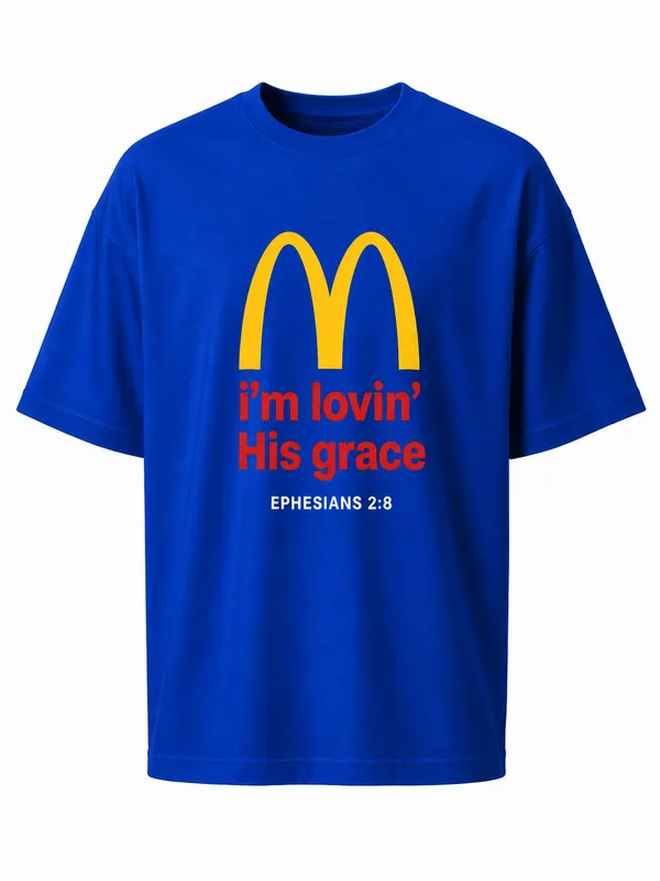 Royal_Blue_Cotton_I'm_Loving_His_Grace_Printed_T-Shirt_For_Men