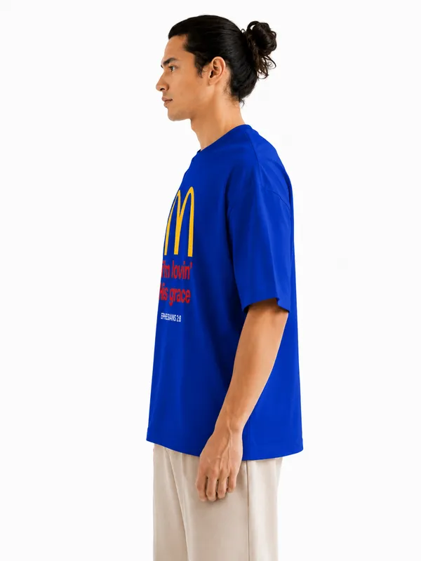 Royal_Blue_Cotton_I'm_Loving_His_Grace_Printed_T-Shirt_For_Men