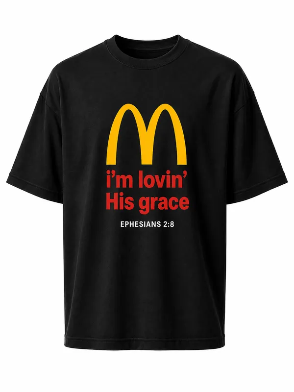 Black_Cotton_I'm_Loving_His_Grace_Printed_T-Shirt_For_Men