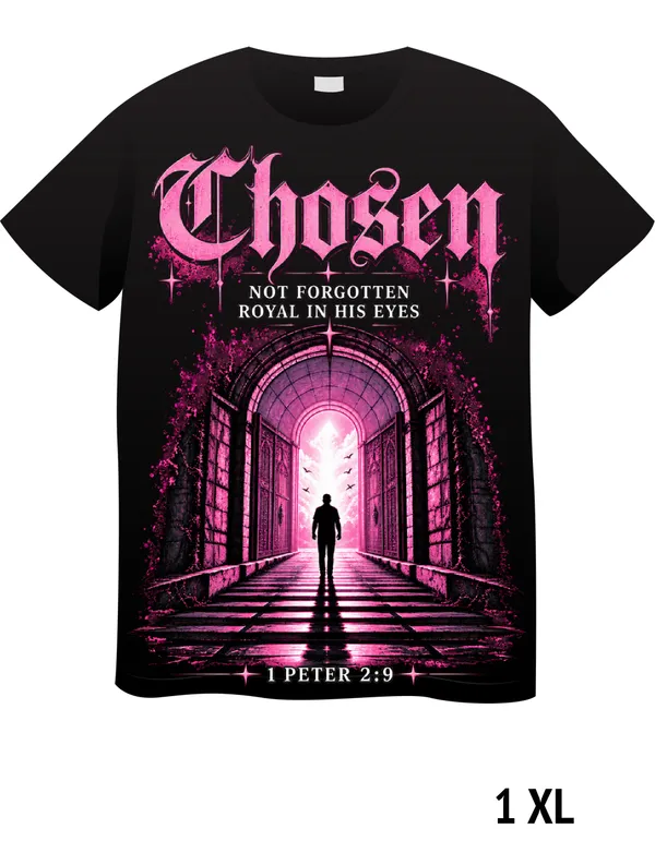Black_Cotton_Chosen_Graphic_Print_T-Shirt_For_Unisex
