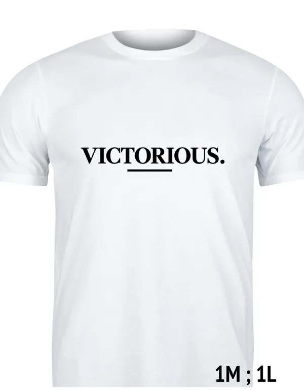 White_Cotton_Victorious_Graphic_Print_T-Shirt_For_Unisex