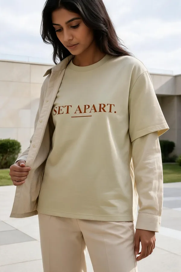 Beige_Cotton_Set_Apart_Graphic_Print_T-Shirt_For_Unisex