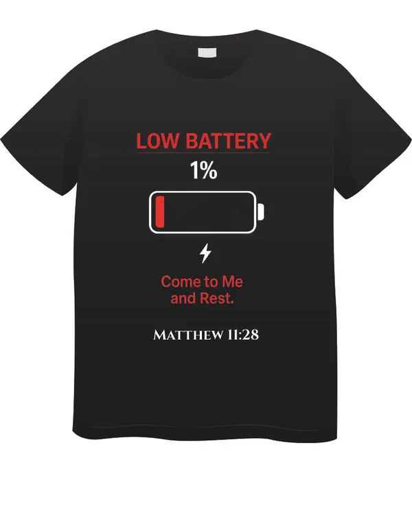 Black_Cotton_Low_Battery_Graphic_Print_T-Shirt_For_Unisex