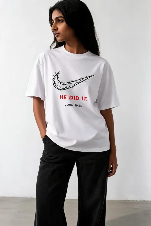 White_Cotton_He_Did_It_Graphic_Printed_T-Shirt_For_Unisex
