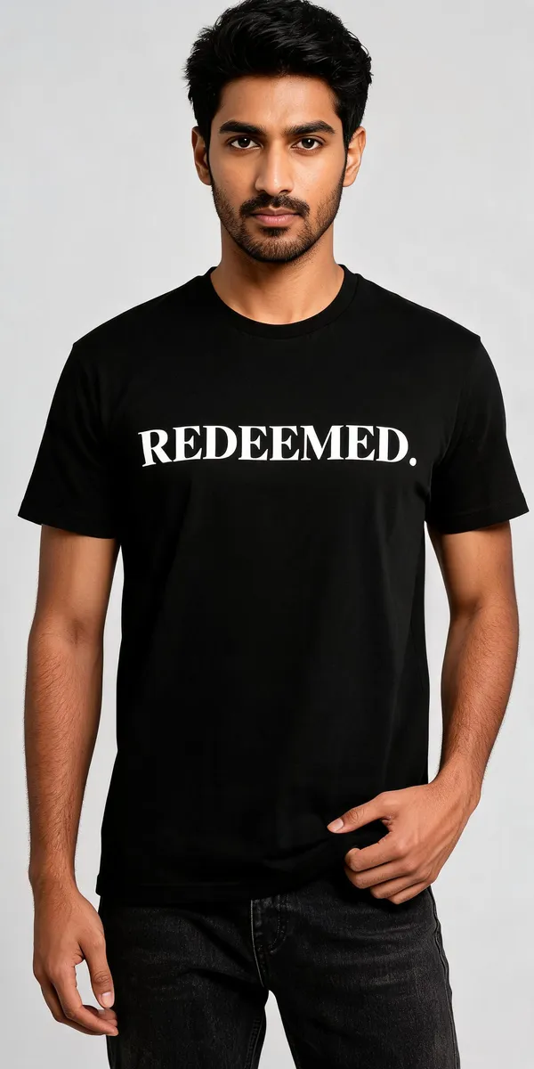 Black_Cotton_Redeemed_Graphic_Print_T-Shirt_For_Unisex