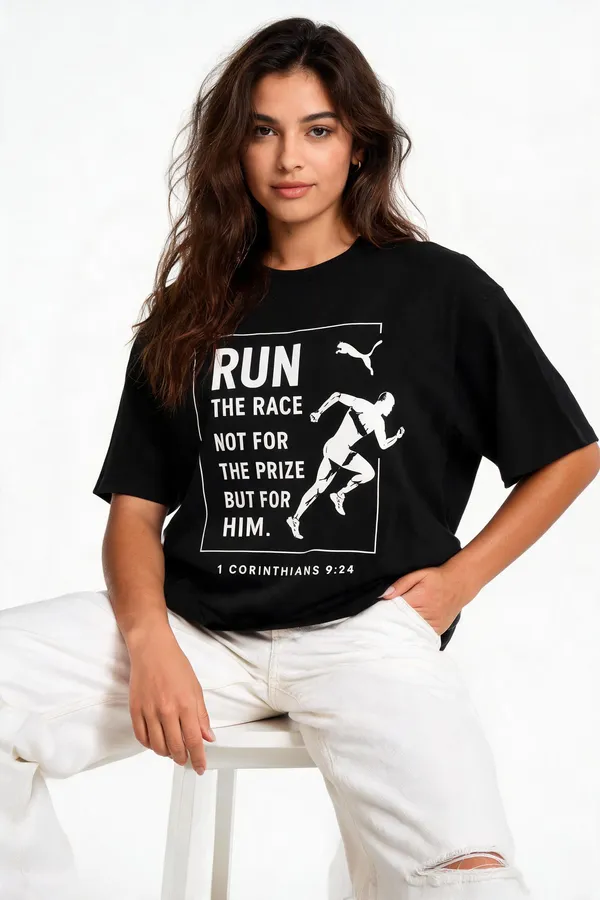 Black_Cotton_Oversized_Run_The_Race_Graphic_T-Shirt_For_Unisex