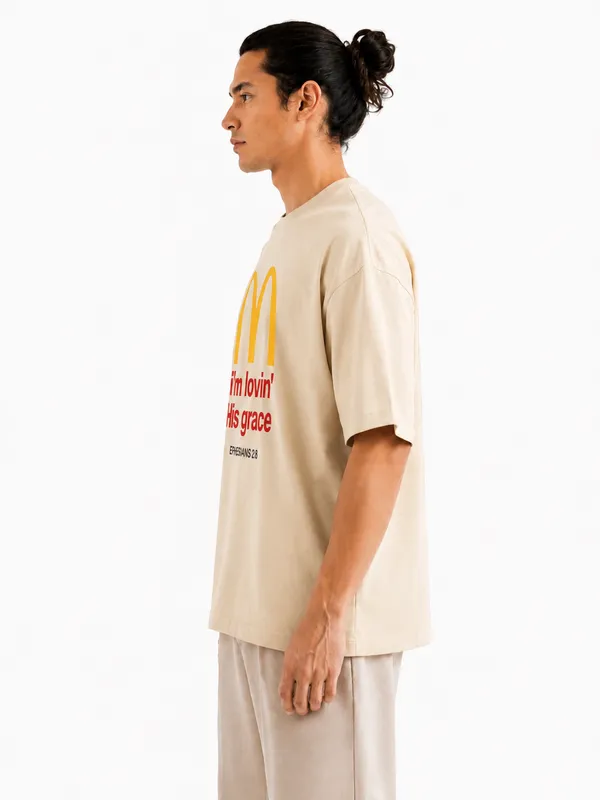 Beige_Cotton_I'm_Loving_His_Grace_Printed_T-Shirt_For_Men