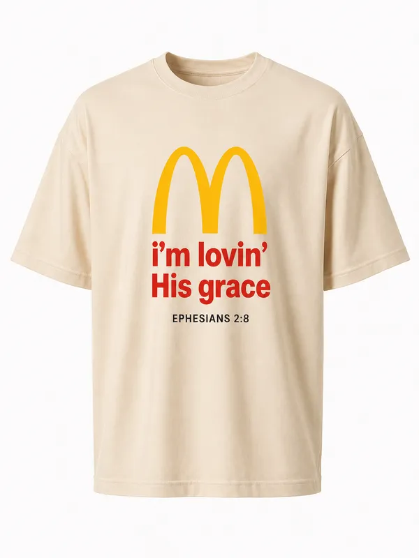 Beige_Cotton_I'm_Loving_His_Grace_Printed_T-Shirt_For_Men