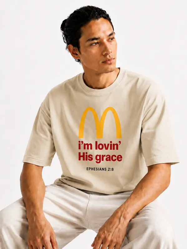 Beige_Cotton_I'm_Loving_His_Grace_Printed_T-Shirt_For_Men