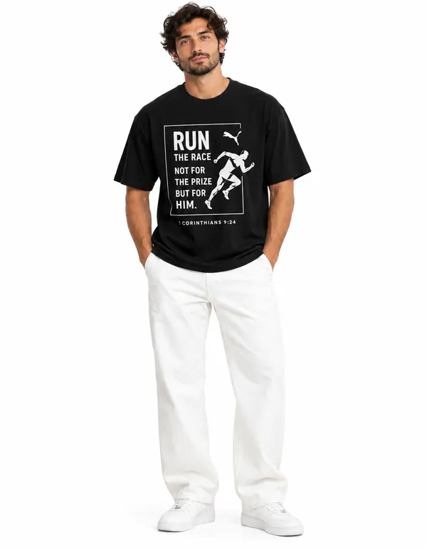 Black_Cotton_Oversized_Run_The_Race_Graphic_T-Shirt_For_Unisex