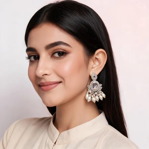 Silver_Steel_Pearl_Chandbali_Drop_Earrings_For_Women