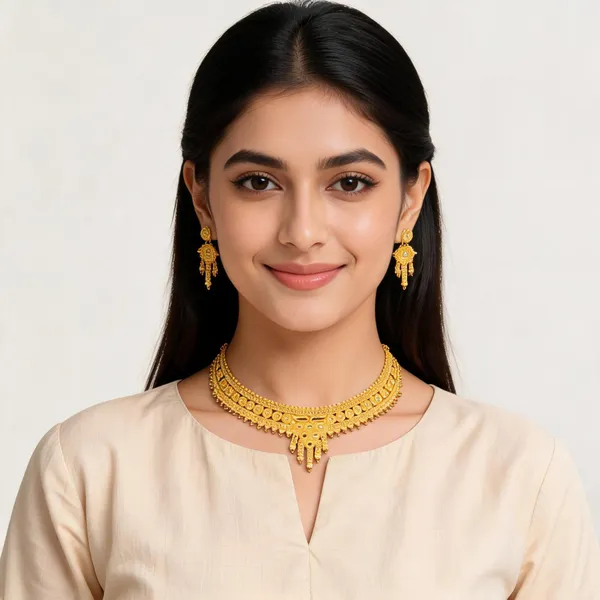 Gold_Brass_Circular_Motif_Necklace_Earrings_Jewellery_Set_For_Women