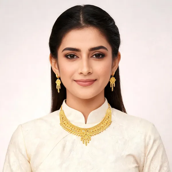 Gold_Brass_Circular_Motif_Necklace_Earrings_Jewellery_Set_For_Women
