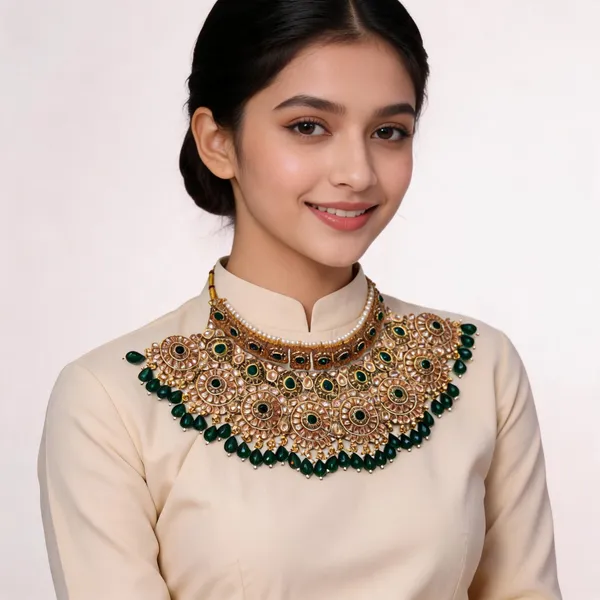 Green_Gold_Tone_Brass_Kundan_Style_Choker_Necklace_For_Women