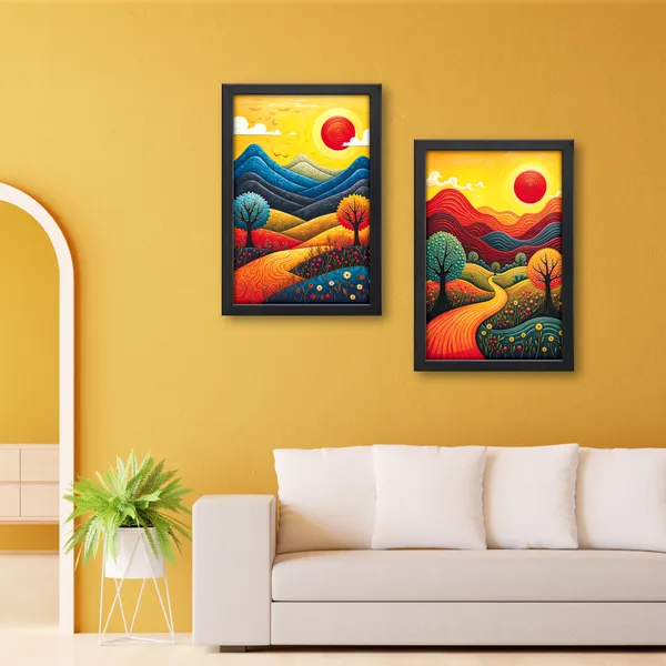 Golden_Horizons_Wall_Paintings_(_Set_of_2)
