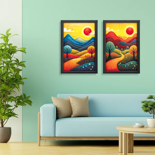 Golden_Horizons_Wall_Paintings_(_Set_of_2)