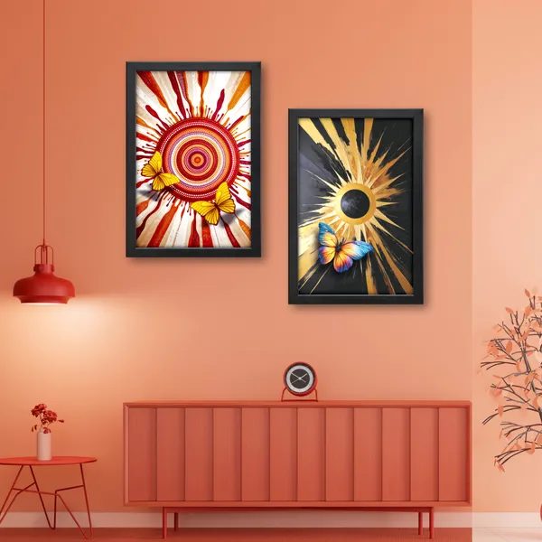 Golden_Sun_&_Butterfly_Abstract_Wall_Painting_(Set_of_2)