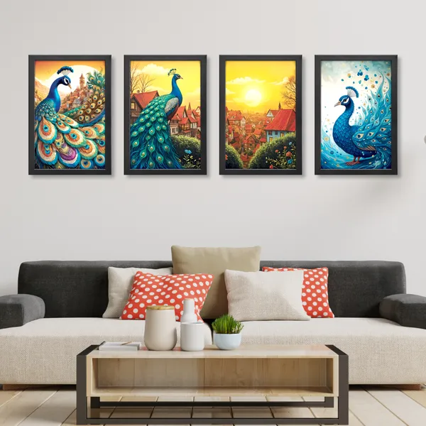 Pecacok_Wall_Décor_Paintings_(Set_of_4)