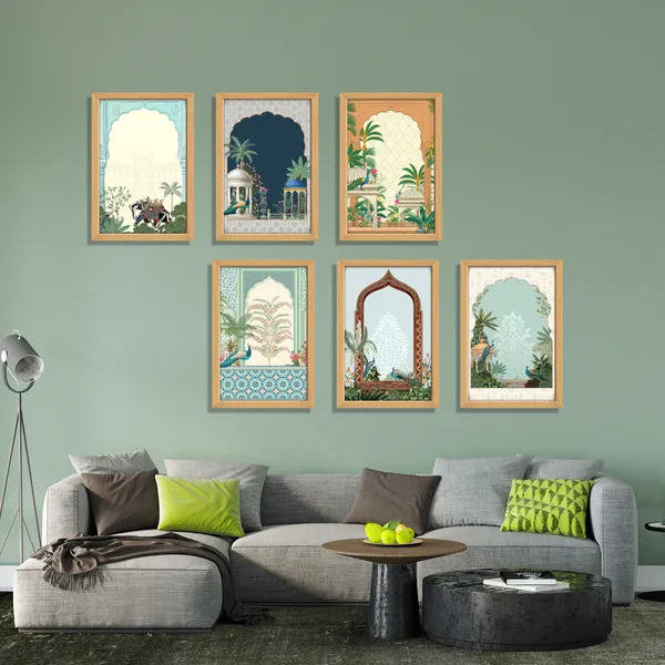 Indian_Palace_Garden_Vintage_Wall_Art_Set_(Set_of_6)