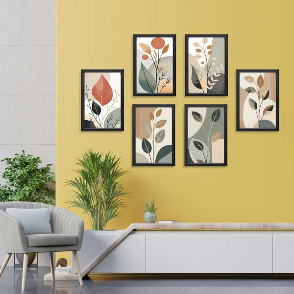 Abstract_leaves_wall_Painting_(Set_of_6)