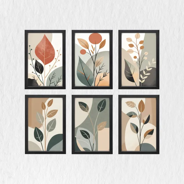 Abstract_leaves_wall_Painting_(Set_of_6)