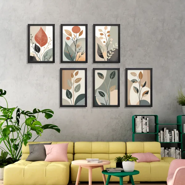 Abstract_leaves_wall_Painting_(Set_of_6)