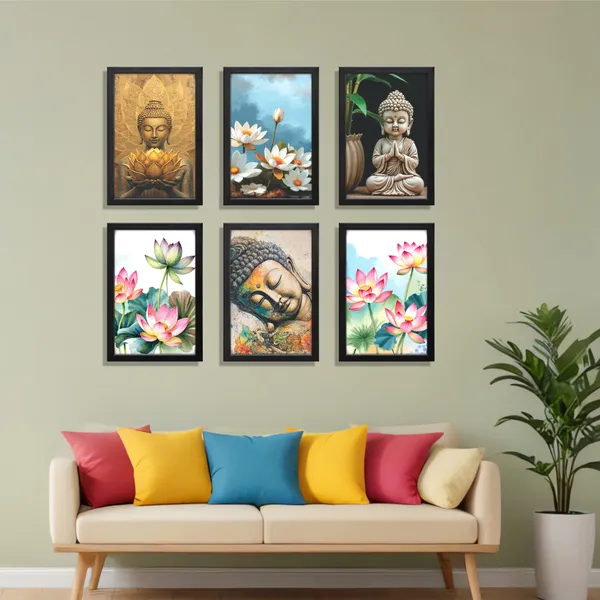Buddha,_Lotus_&_Meditation_Wall_Art_(Set_of_6)