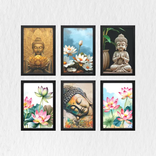 Buddha,_Lotus_&_Meditation_Wall_Art_(Set_of_6)