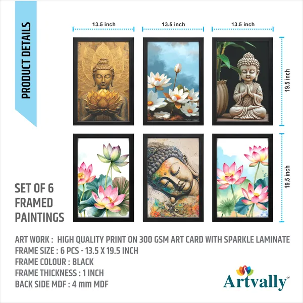 Buddha,_Lotus_&_Meditation_Wall_Art_(Set_of_6)