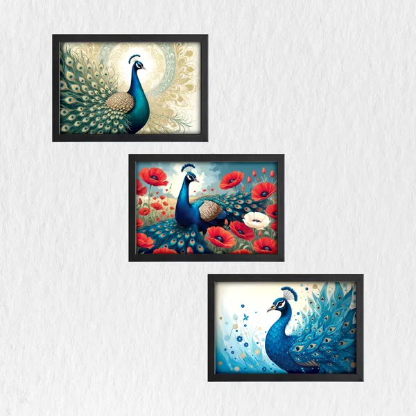Pecacok_Wall_Decore_Paintings_(Set_of_3)