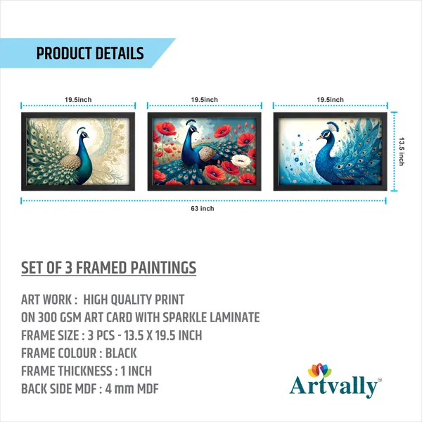 Pecacok_Wall_Decore_Paintings_(Set_of_3)