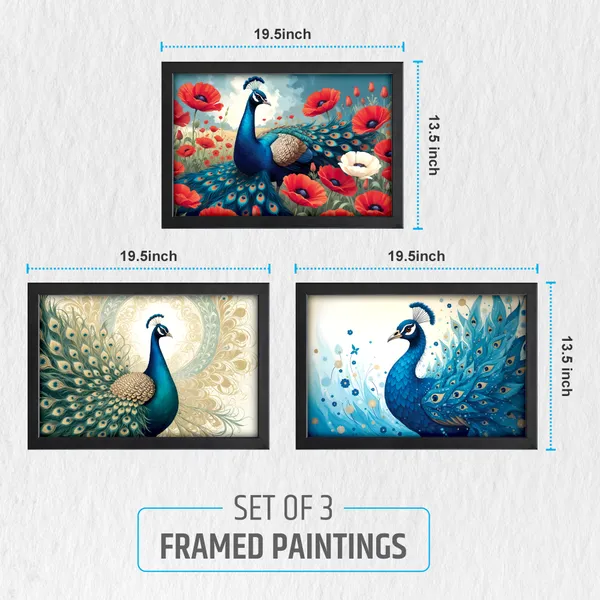 Pecacok_Wall_Decore_Paintings_(Set_of_3)