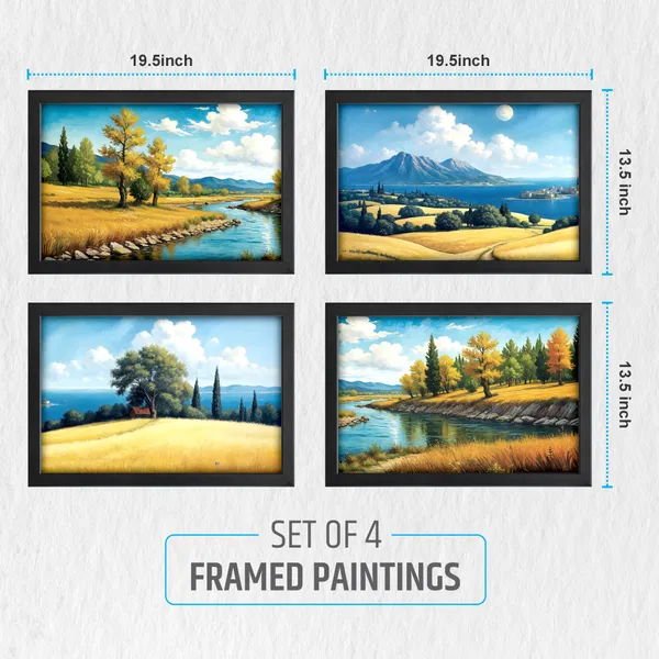 Golden_Fields_Nature_Wall_Decor_(_Set_of_4)
