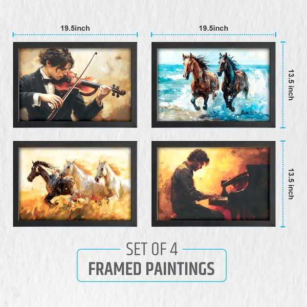 Horse,_Music_Wall_Painting_(Set_of_4)