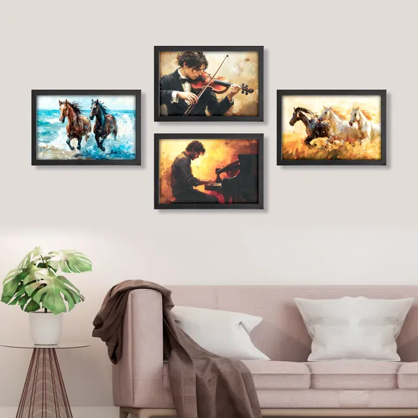 Horse,_Music_Wall_Painting_(Set_of_4)
