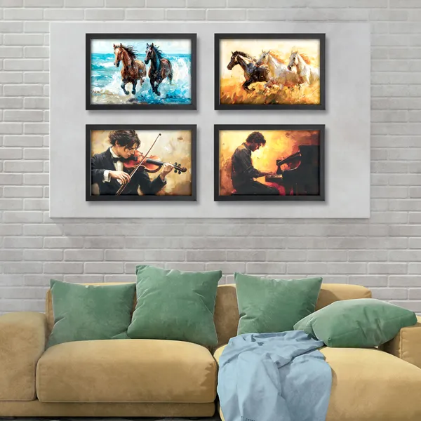 Horse,_Music_Wall_Painting_(Set_of_4)